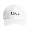 Libby - Embroidered Adjustable Baseball Cap - White