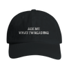 Ask Me What I'm Reading - Embroidered Adjustable Baseball Cap - Black