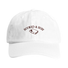 Booked & Busy - Embroidered Adjustable Baseball Cap - White