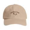 Booked & Busy - Embroidered Adjustable Baseball Cap - Khaki