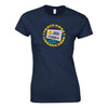 Party Hard with Your Library Card - Women's Fitted Crewneck T-shirt - Navy