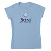 Sora - Women's Cut Crewneck T-shirt - Light Blue