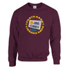 Party Hard with Your Library Card - Crewneck Sweatshirt - Maroon