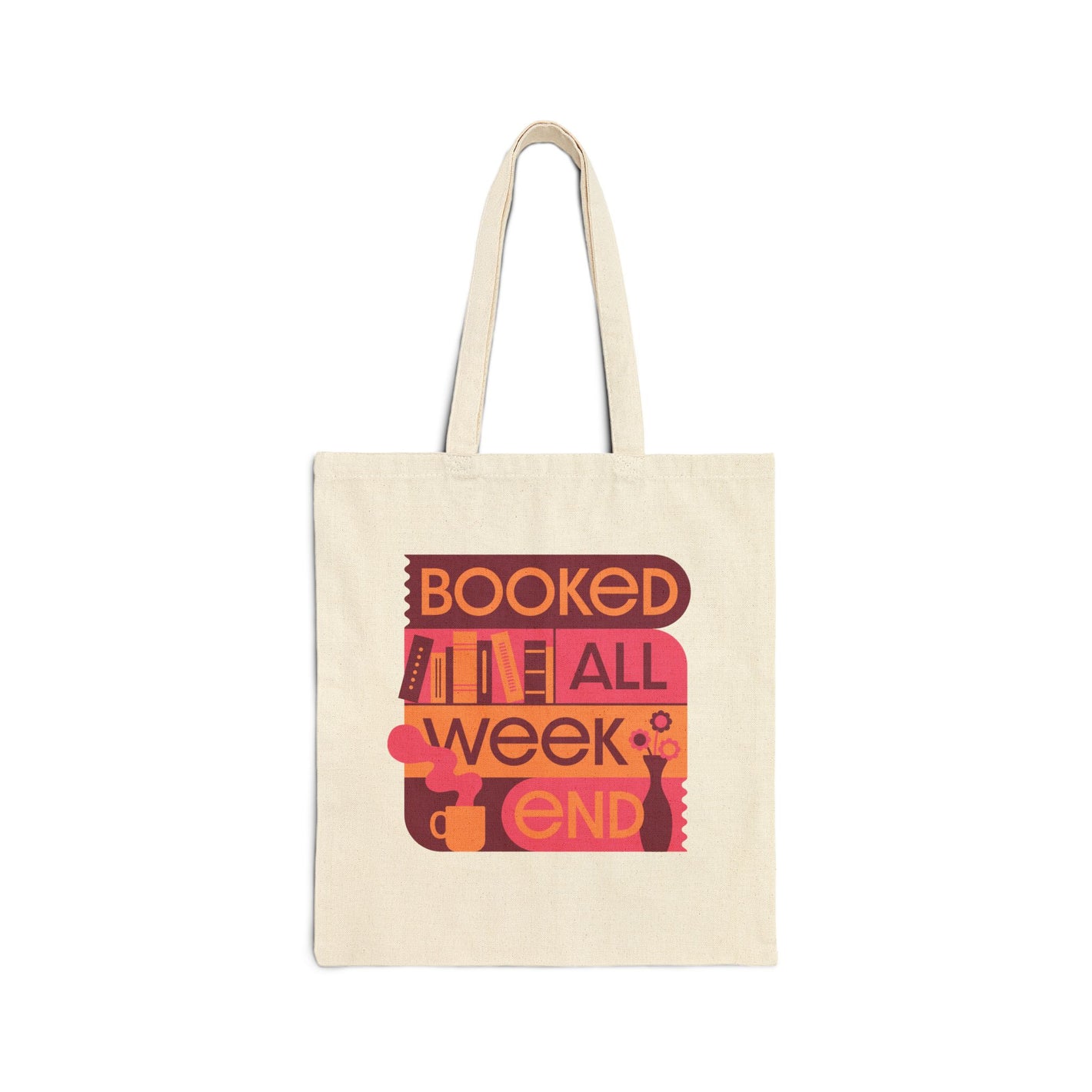 Booked All Weekend - Coral - Tote Bag