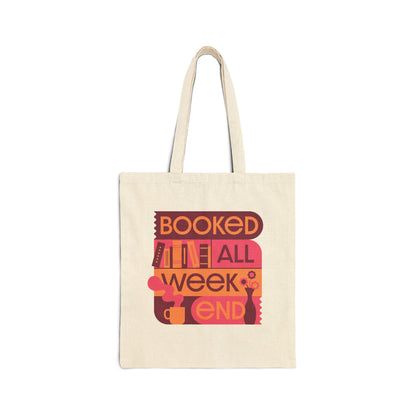 Booked All Weekend - Coral - Tote Bag