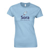 Sora - Women's Cut Crewneck T-shirt - Light Blue