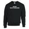Ask Me What I'm Reading - Crewneck Sweatshirt - Black