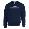 Ask Me What I'm Reading - Crewneck Sweatshirt - Navy