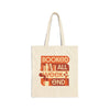 Booked All Weekend - Tangerine - Tote Bag - Natural