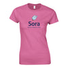 Sora - Women's Cut Crewneck T-shirt - Azalea