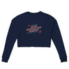 Main Character Energy - Cropped Sweatshirt - Navy