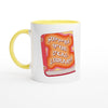 Support Your Local Library - Two-Toned 11oz Ceramic Mug - Ceramic Yellow