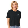 Libby - Cropped Crewneck T-Shirt - Black